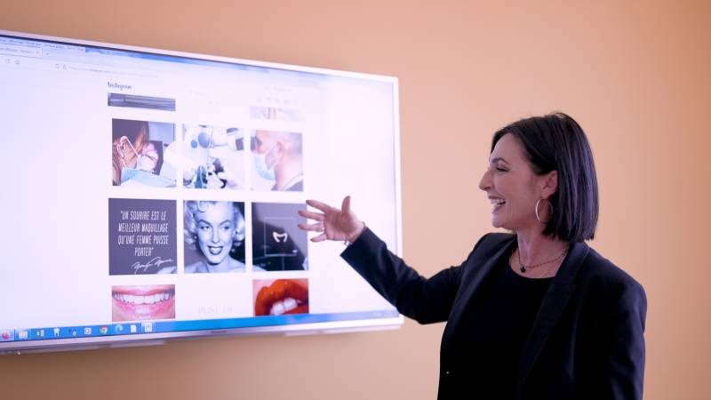 feed instagram d'un cabient dentaire